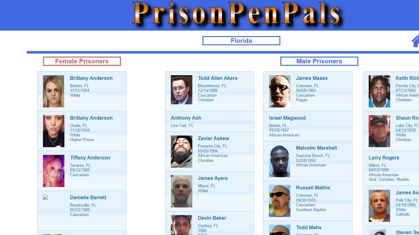 PrisonPenPals ~ Florida